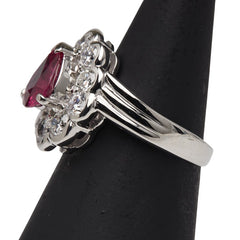 Pt900 プラチナ ルビー1.30ct ダイヤ1.21ct リング 指輪 レディース 9号 【中古】