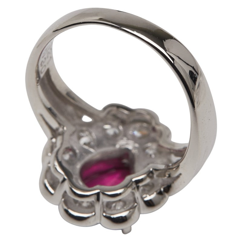Pt900 プラチナ ルビー1.30ct ダイヤ1.21ct リング 指輪 レディース 9号 【中古】