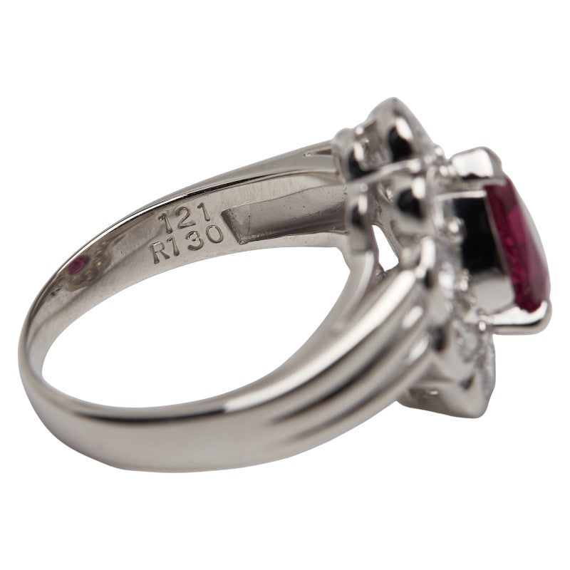Pt900 プラチナ ルビー1.30ct ダイヤ1.21ct リング 指輪 レディース 9号 【中古】
