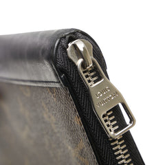 ルイ ヴィトン モノグラム マカサー ジッピーウォレット ヴェルティカル ラウンドファスナー 長財布 M60109 ノワール ブラック ブラウン PVC レザー レディース LOUIS VUITTON 【中古】