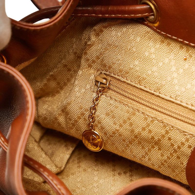 グッチ バンブー リュック バックパック 003 2058 0016 ブラウン レザー レディース GUCCI 【中古】