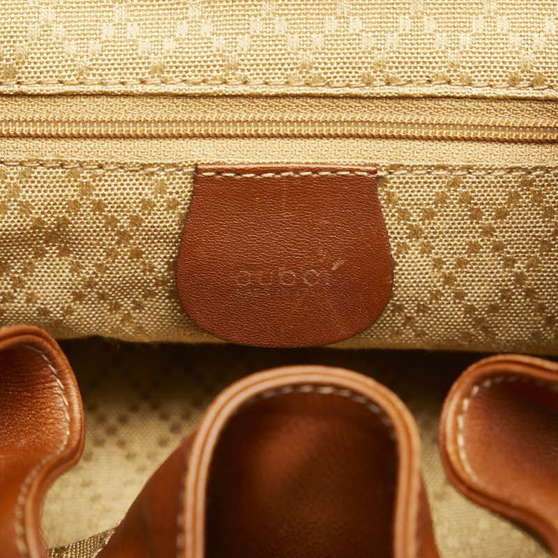 グッチ バンブー リュック バックパック 003 2058 0016 ブラウン レザー レディース GUCCI 【中古】