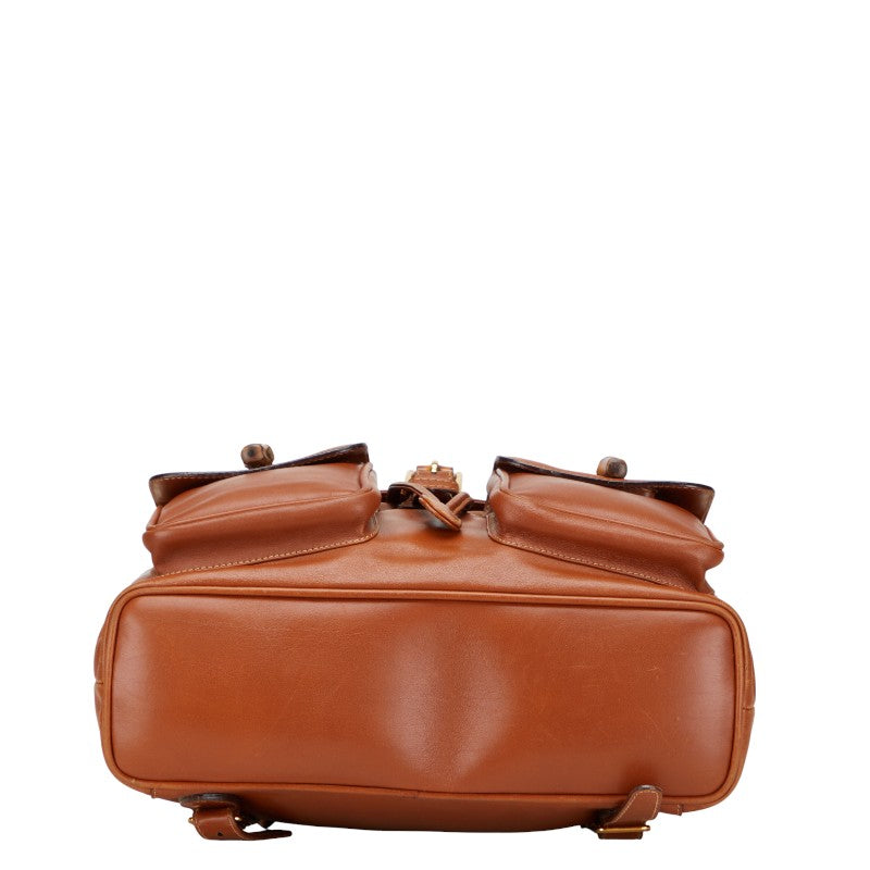 グッチ バンブー リュック バックパック 003 2058 0016 ブラウン レザー レディース GUCCI 【中古】