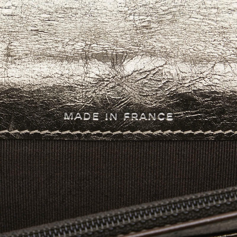シャネル マトラッセ 2.55 長財布 ゴールド系 メタリック レザー レディース CHANEL 【中古】