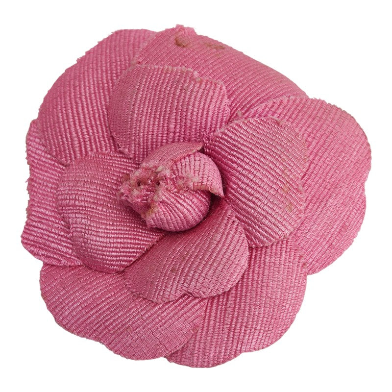 シャネル カメリア ブローチ コサージュ ピンク ファブリック レディース CHANEL 【中古】