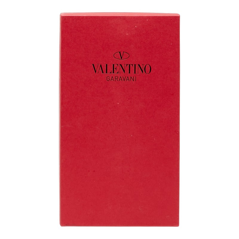 ヴァレンティノ ロックスタッズ ラウンドファスナー 長財布 ホワイト レザー レディース VALENTINO 【中古】