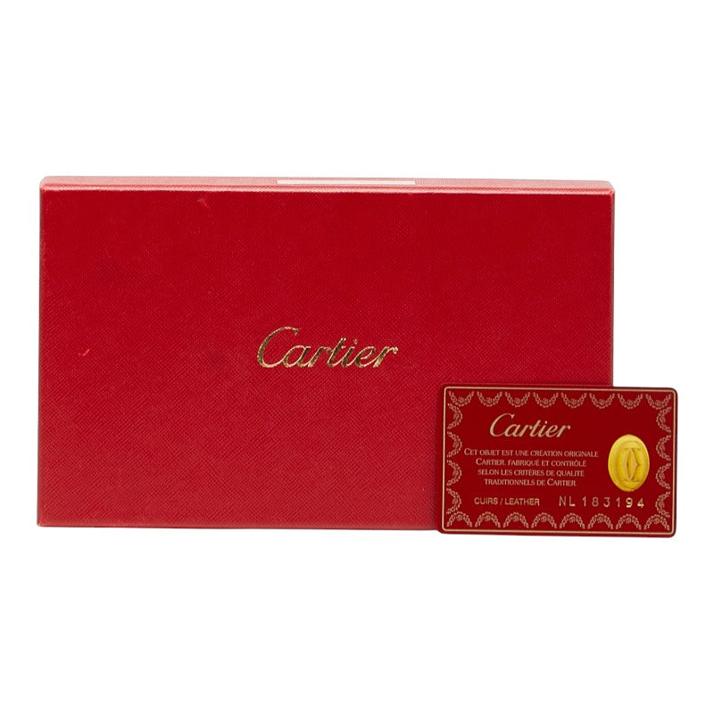 カルティエ トリニティ 長財布 ブラック マルチカラー レザー レディース CARTIER 【中古】
