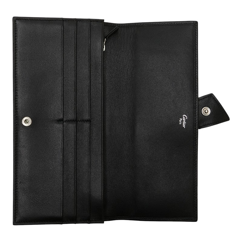 カルティエ トリニティ 長財布 ブラック マルチカラー レザー レディース CARTIER 【中古】