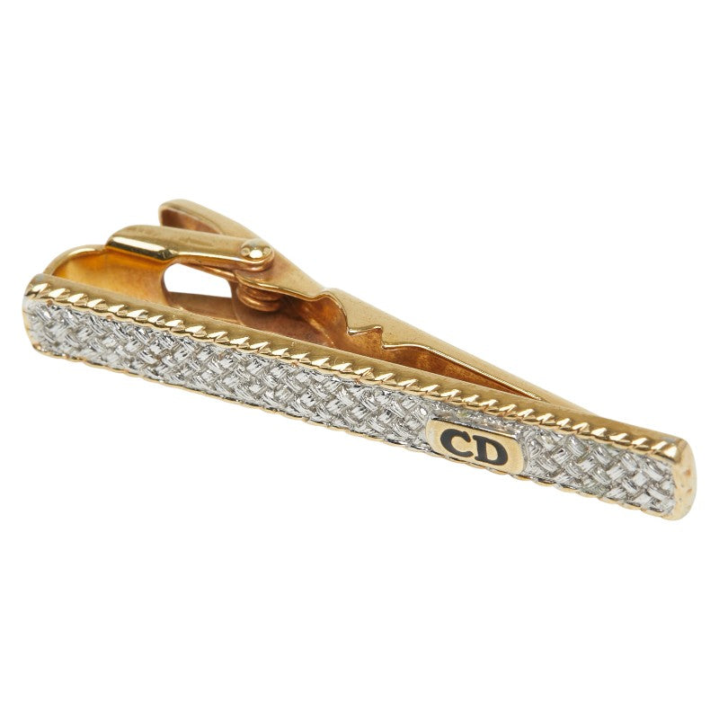 ディオール CDロゴ クリップ タイピン ゴールド シルバー メッキ メンズ Dior 【中古】