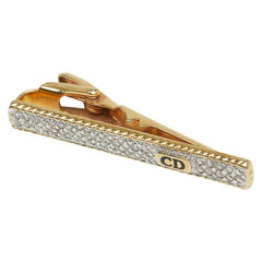 ディオール CDロゴ クリップ タイピン ゴールド シルバー メッキ メンズ Dior 【中古】