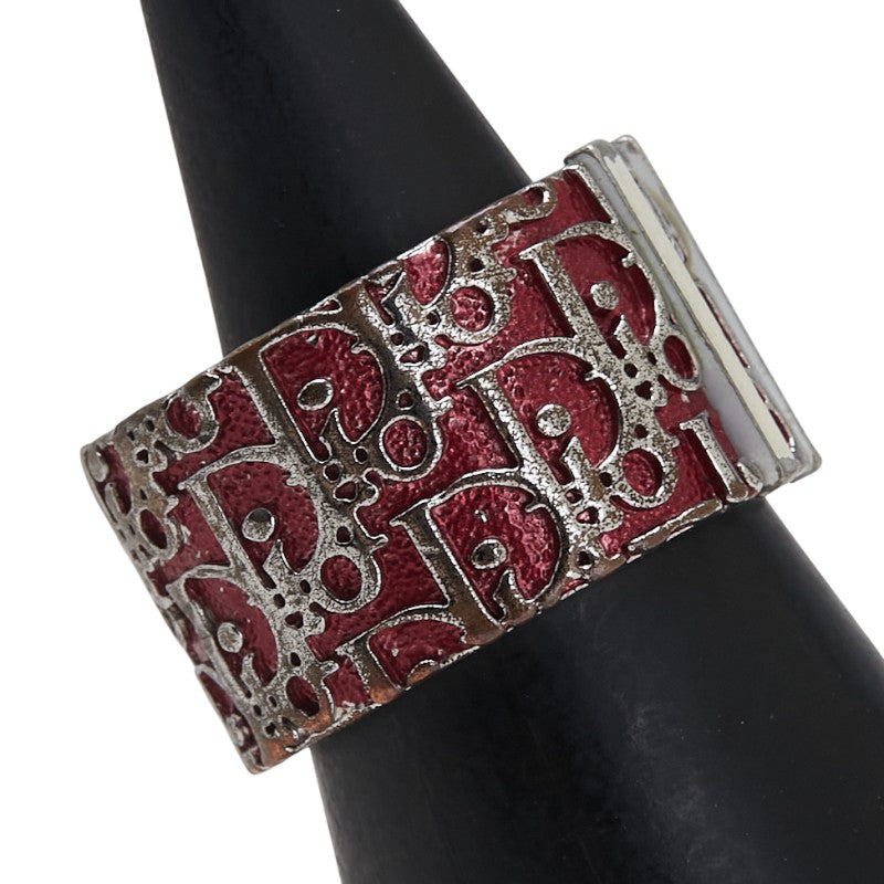ディオール トロッター リング 指輪 #5 シルバー レッド メタル レディース Dior 【中古】