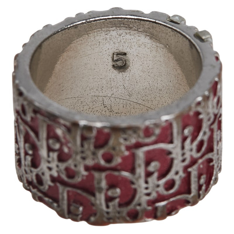 ディオール トロッター リング 指輪 #5 シルバー レッド メタル レディース Dior 【中古】