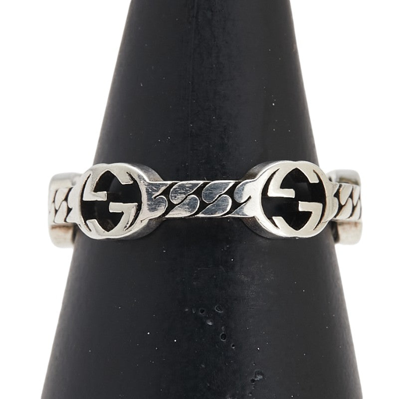 グッチ インターロッキングG リング 指輪 #15 SV925 シルバー レディース GUCCI 【中古】