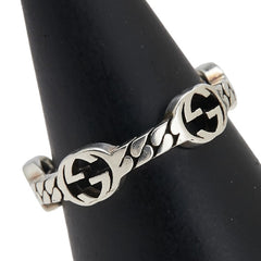 グッチ インターロッキングG リング 指輪 #15 SV925 シルバー レディース GUCCI 【中古】