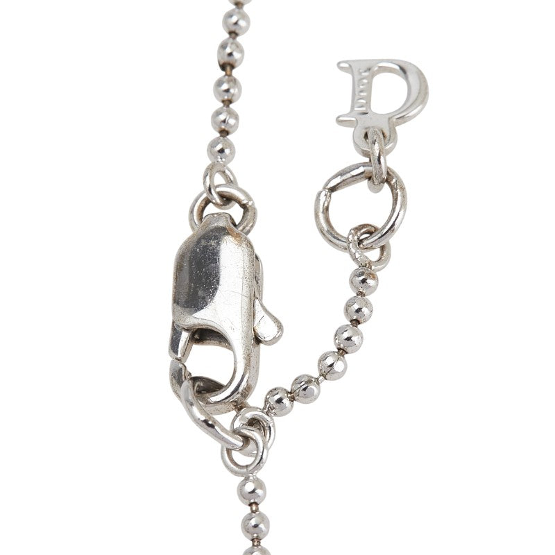 ディオール ロゴ ネックレス シルバー メタル レディース Dior 【中古】