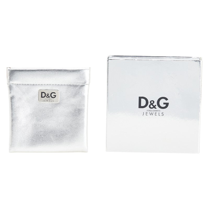 ドルチェアンドガッバーナ ロゴ ドッグタグプレート ネックレス シルバー メタル メンズ DOLCE&GABBANA 【中古】
