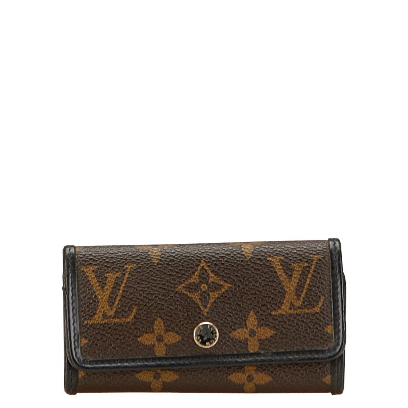 ルイ ヴィトン モノグラムマカサー ミュルティクレ6 キーケース 6連 M60165 ブラウン ブラック PVC レザー レディース LOUIS VUITTON 【中古】
