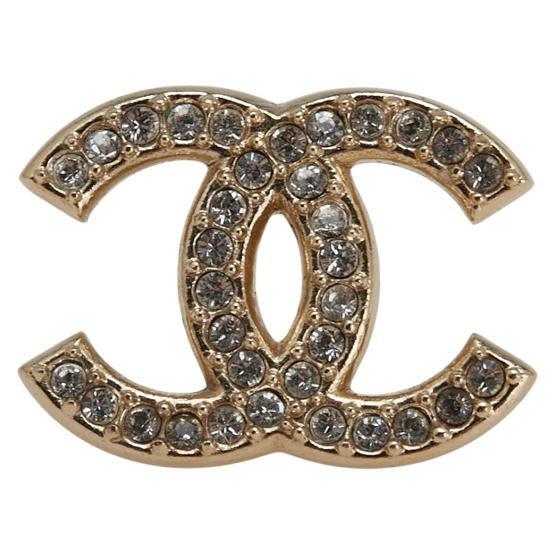 シャネル ココマーク ピアス 片方のみ ゴールド メッキ ラインストーン レディース CHANEL 【中古】