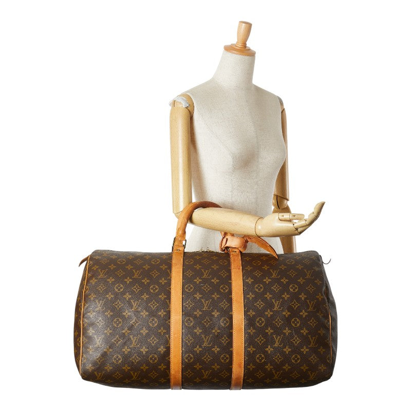 ルイ ヴィトン モノグラム キーポル55 ボストンバッグ トラベルバッグ M41424 ブラウン PVC レザー レディース LOUIS VUITTON 【中古】