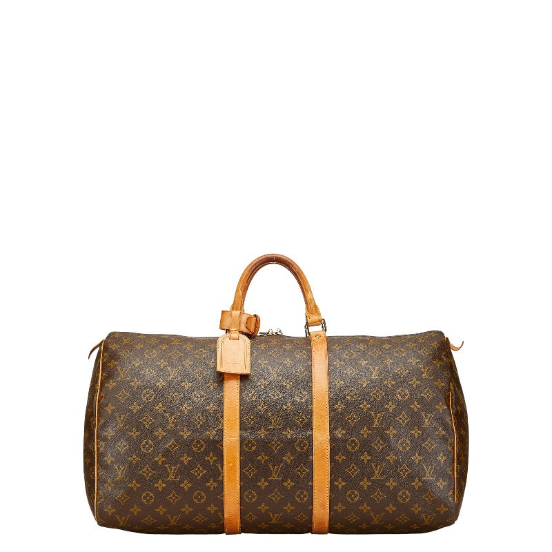 ルイ ヴィトン モノグラム キーポル55 ボストンバッグ トラベルバッグ M41424 ブラウン PVC レザー レディース LOUIS VUITTON 【中古】