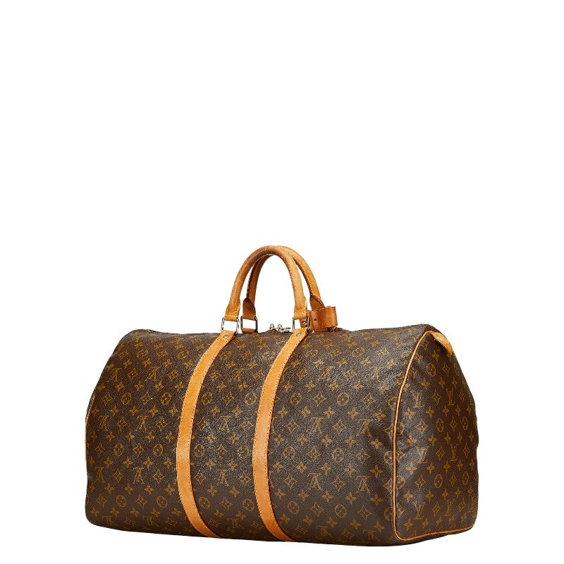 ルイ ヴィトン モノグラム キーポル55 ボストンバッグ トラベルバッグ M41424 ブラウン PVC レザー レディース LOUIS VUITTON 【中古】