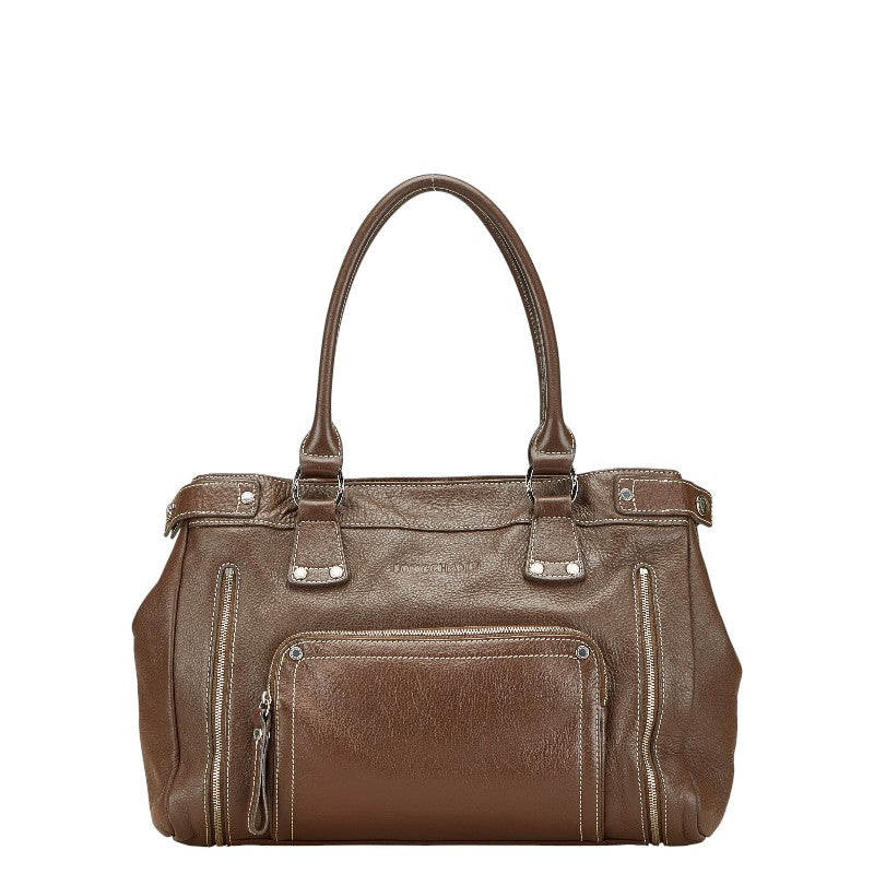 ロンシャン ハンドバッグ ブラウン レザー レディース Longchamp 【中古】