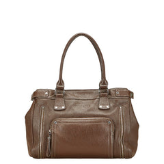 ロンシャン ハンドバッグ ブラウン レザー レディース Longchamp 【中古】