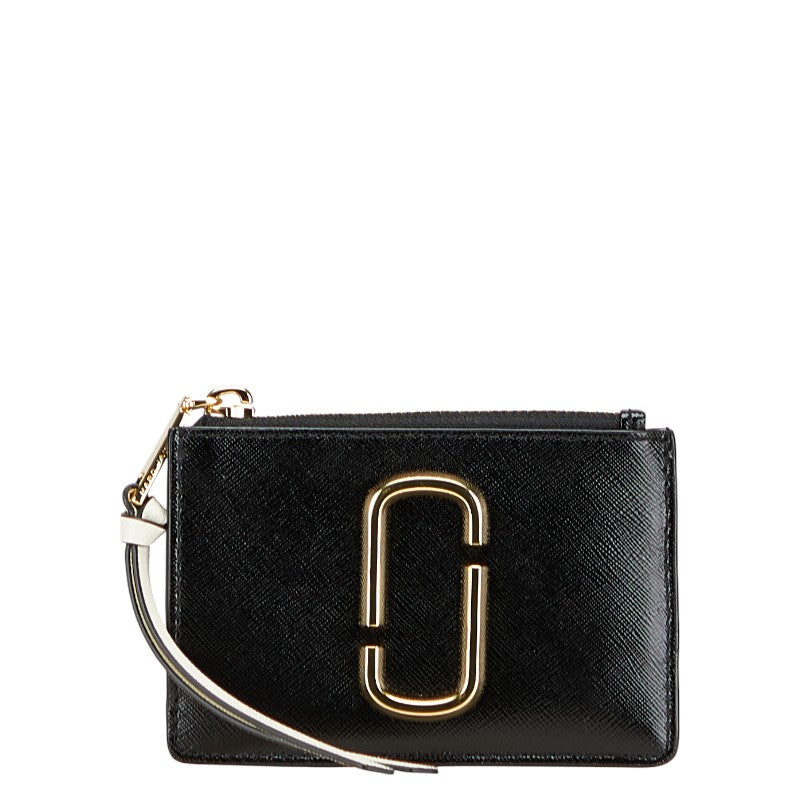 マークジェイコブス ザ スナップショット コインケース フラグメントケース ブラック グレー ホワイト レザー レディース MARC JACOBS 【中古】