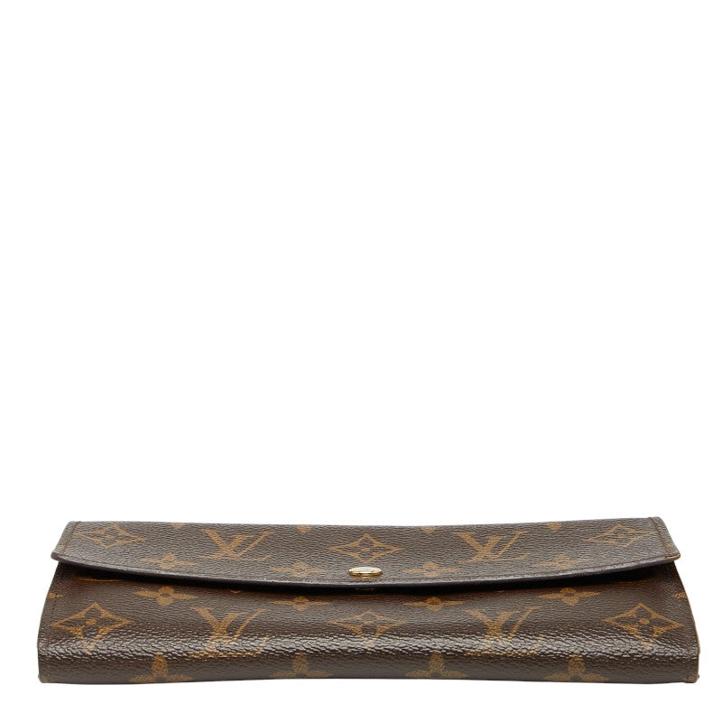 ルイ ヴィトン モノグラム ポルトフォイユ サラ 長財布 M61734 ブラウン PVC レザー レディース LOUIS VUITTON 【中古】