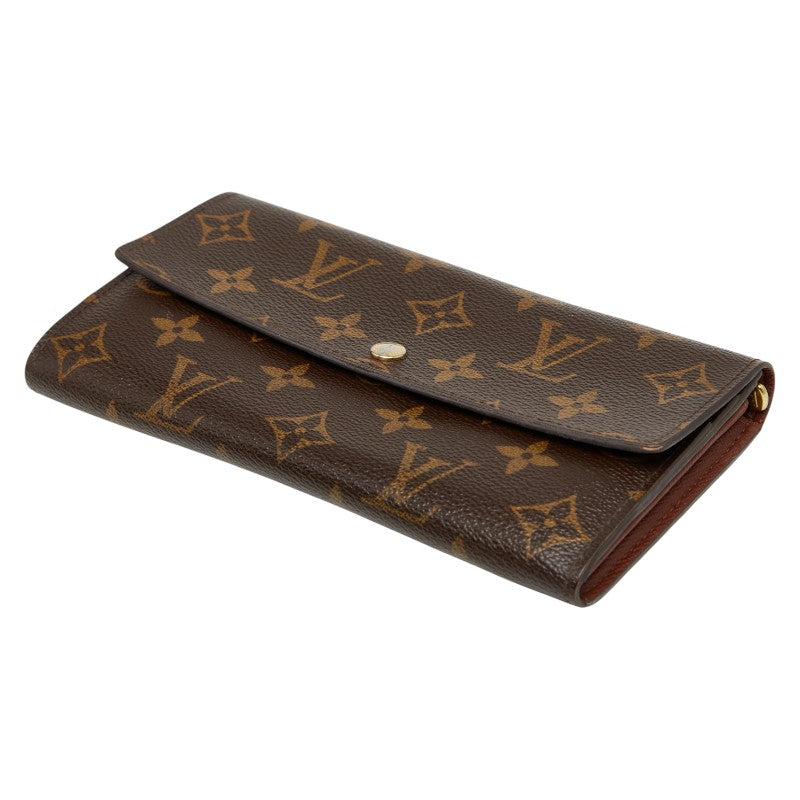 ルイ ヴィトン モノグラム ポルトフォイユ サラ 長財布 M61734 ブラウン PVC レザー レディース LOUIS VUITTON 【中古】