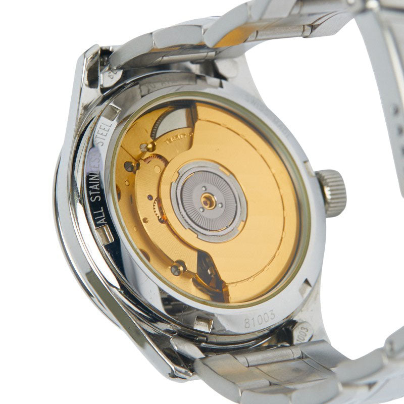 レ ジェネヴェ 腕時計 GMT パワーリザーブ 自動巻き シルバー文字盤 ステンレススチール メンズ 【中古】