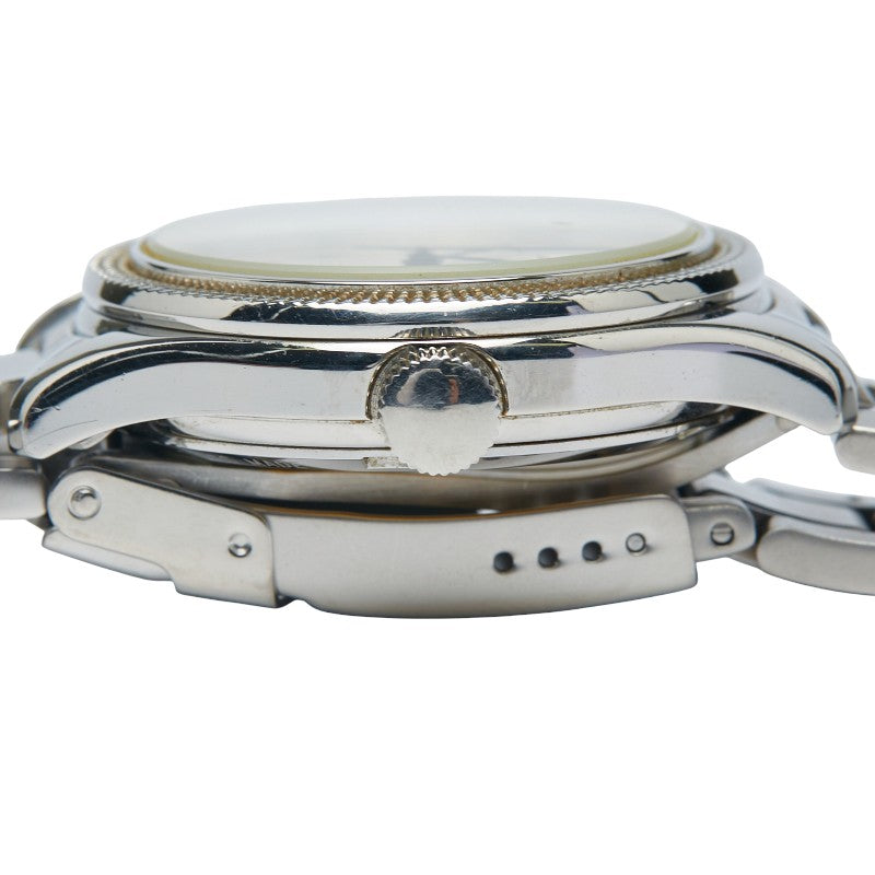 レ ジェネヴェ 腕時計 GMT パワーリザーブ 自動巻き シルバー文字盤 ステンレススチール メンズ 【中古】