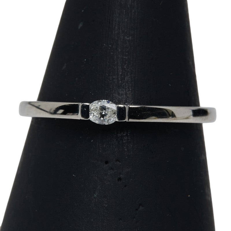 Pt1000 プラチナ ダイヤ0.07ct リング 指輪 レディース 14号 【中古】