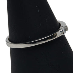 Pt1000 プラチナ ダイヤ0.07ct リング 指輪 レディース 14号 【中古】