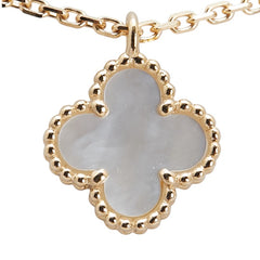 ヴァンクリーフ＆アーペル スウィートアルハンブラ ペンダントネックレス VCARF69100 K18YG イエローゴールド マザーオブパール レディース Van Cleef & Arpels 【中古】