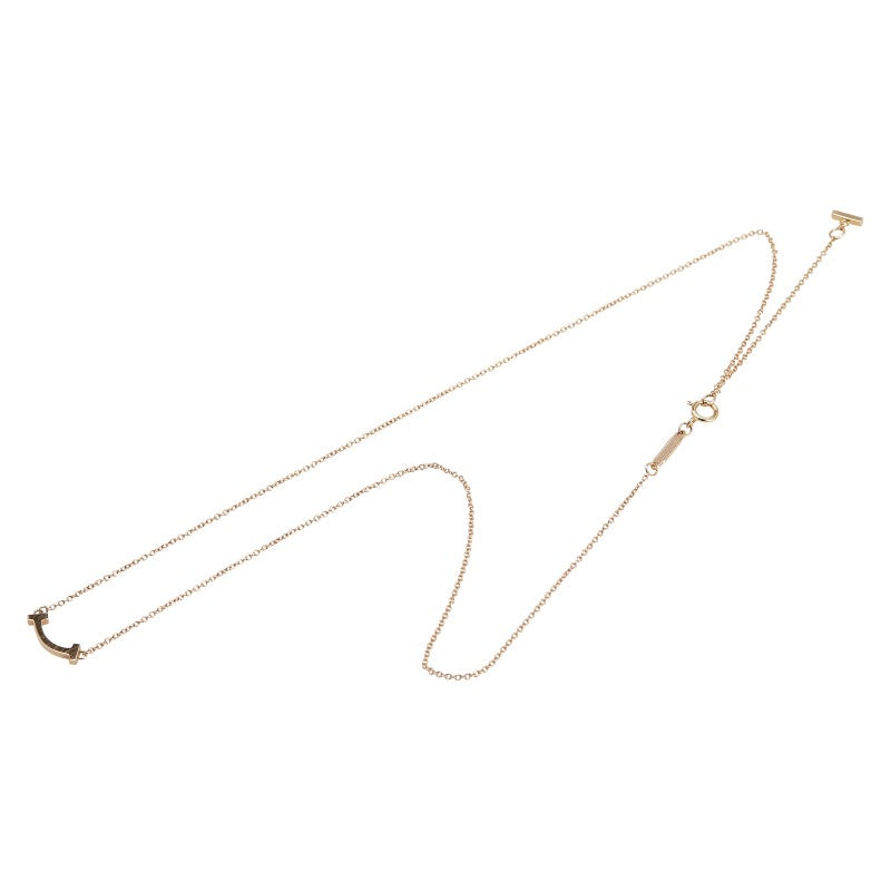 ティファニー Tスマイル ミニ ペンダントネックレス K18PG ピンクゴールド レディース TIFFANY&Co. 【中古】
