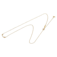 ティファニー Tスマイル ミニ ペンダントネックレス K18YG イエローゴールド ダイヤモンド レディース TIFFANY&Co. 【中古】