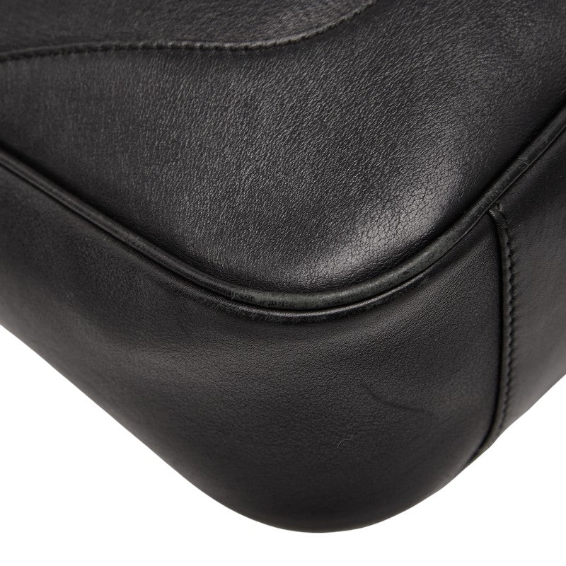 グッチ バンブー ハンドバッグ ショルダーバッグ 2WAY 001 4058 ブラック レザー レディース GUCCI 【中古】
