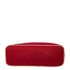 エルメス ボリードポーチGM ポーチ レッド キャンバス レザー レディース HERMES 【中古】