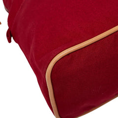 エルメス ボリードポーチGM ポーチ レッド キャンバス レザー レディース HERMES 【中古】