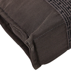 エルメス エールライン トートPM ハンドバッグ トートバッグ グレー ブラック キャンバス レディース HERMES 【中古】