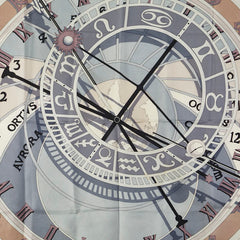 エルメス カレ90 MECANIQUE DU TEMPS 時の仕掛け スカーフ ブラック グレー マルチカラー シルク レディース HERMES 【中古】