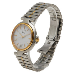 ダンヒル ミレニアム 腕時計 クオーツ ホワイト文字盤 ステンレススチール メッキ レディース Dunhill 【中古】