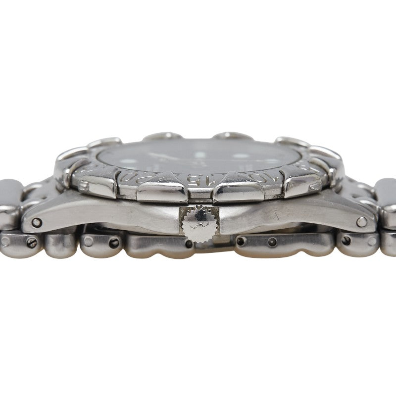 テクノス 腕時計 クオーツ ブラック文字盤 ステンレススチール メンズ TECHNOS 【中古】