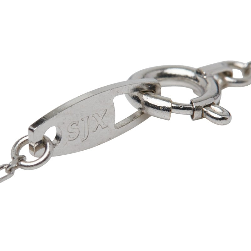 K18WG ホワイトゴールド ダイヤ0.07ct SJX 星 スター モチーフ ペンダントネックレス レディース 【中古】