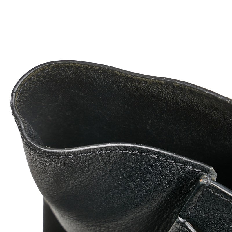 セリーヌ ラゲージ ミニショッパー ハンドバッグ ブラック レザー レディース CELINE 【中古】