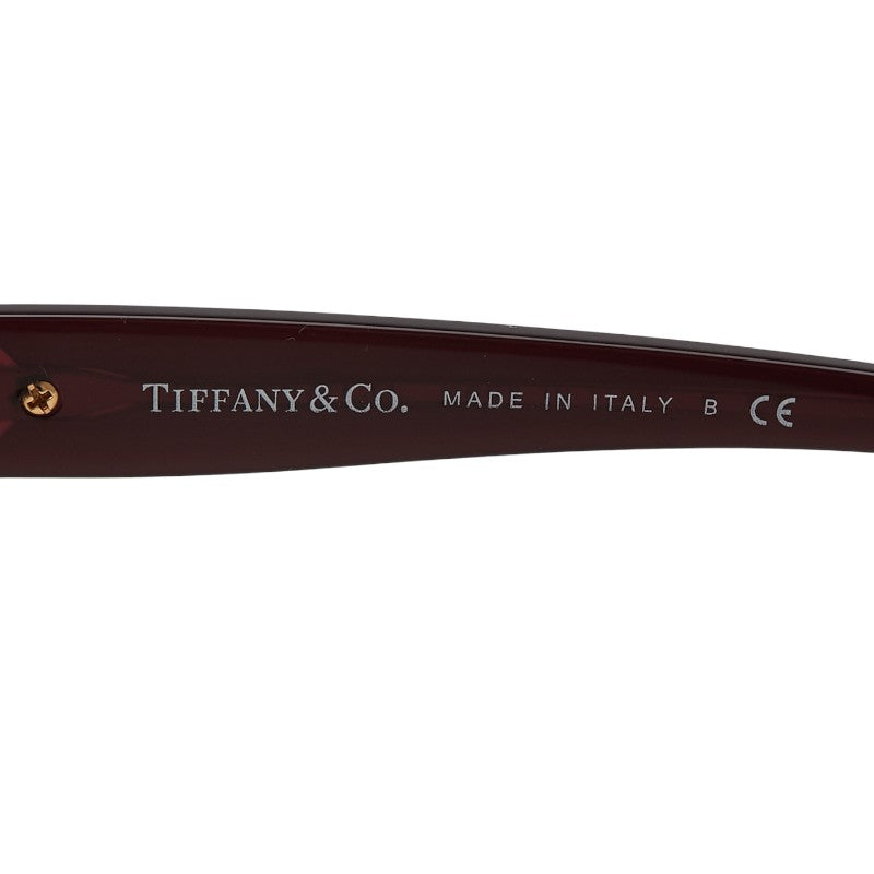 ティファニー サングラス TF4120BF ワインレッド プラスチック ラインストーン レディース TIFFANY&Co. 【中古】