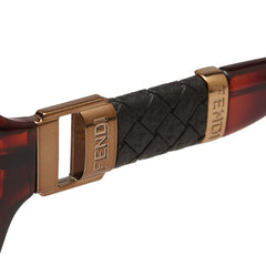 フェンディ サングラス 度入り FS5247K ブラウン ブラック プラスチック レディース FENDI 【中古】