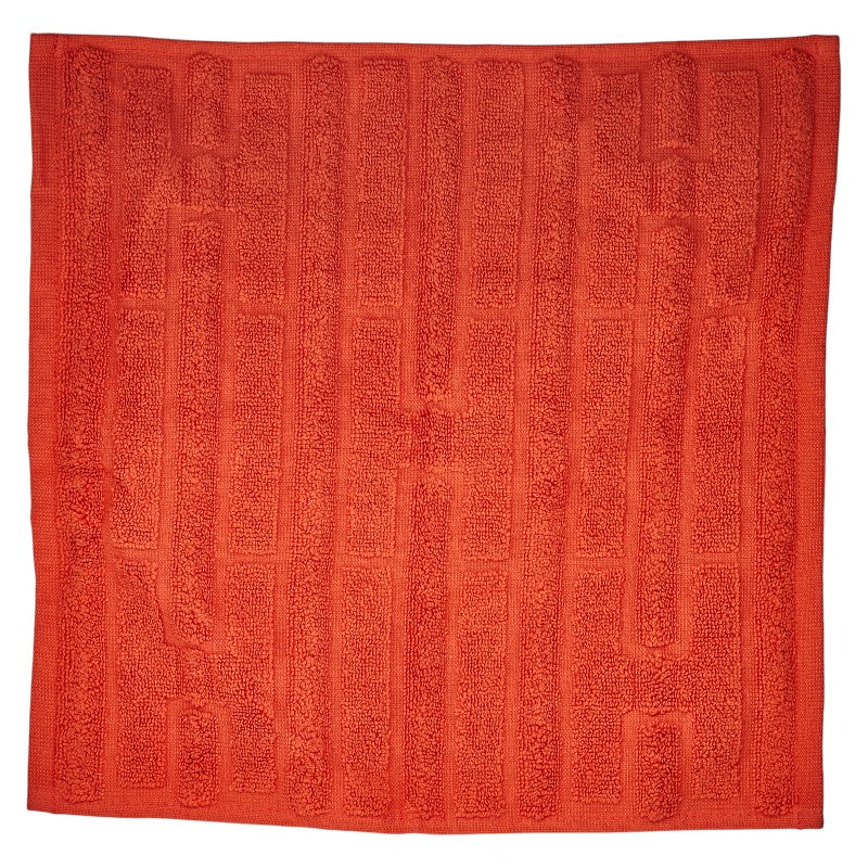エルメス カレタオル ラビリンス ハンドタオル タオル オレンジ コットン レディース HERMES 【中古】