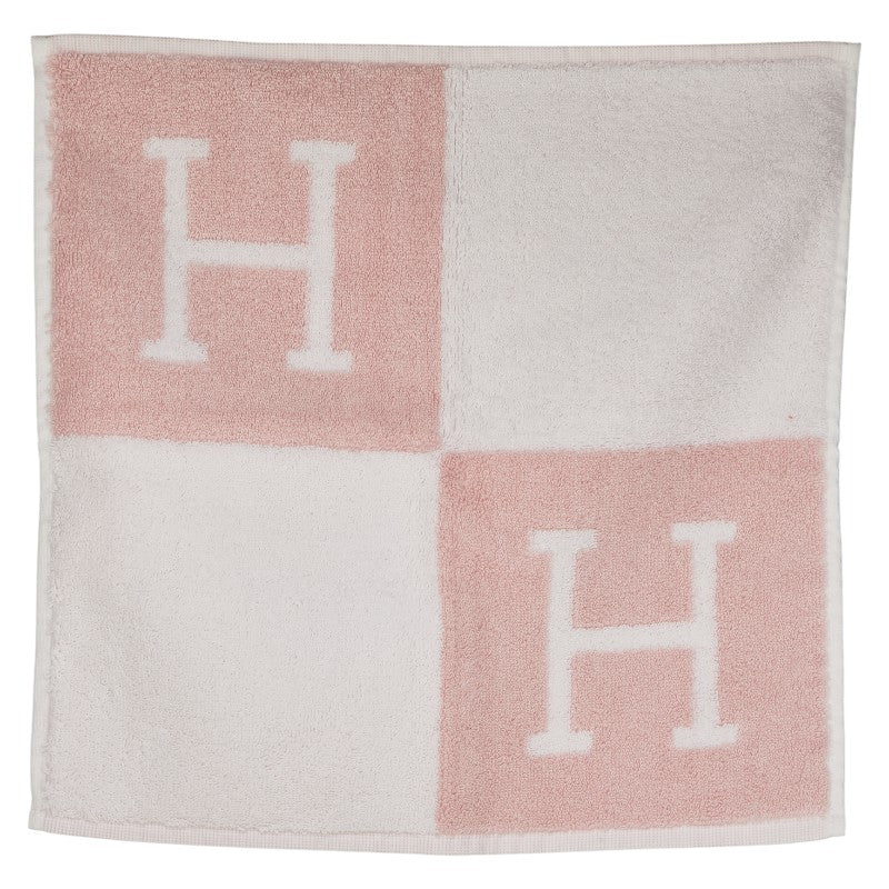 エルメス カレタオル アヴァロン ハンドタオル タオル ピンク ローズリラ コットン レディース HERMES 【中古】
